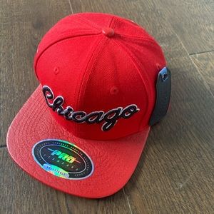 Chicago bulls leather snake skin red pattern hat